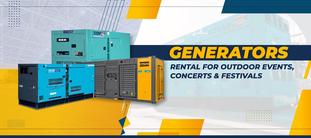 Generators Rental for Outdoor Events, Concerts & Festivals